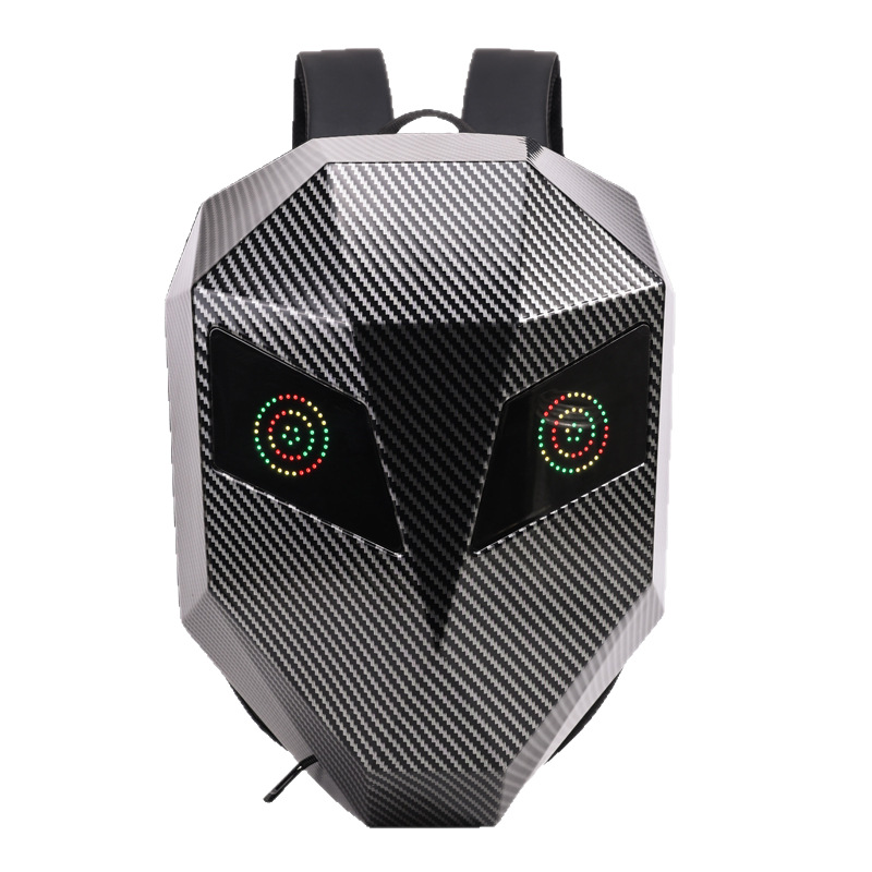 Transfronterizo Iron Man Mochila LED anti-salpicaduras Mochila de ciclismo de motocicleta para hombre Mochila de ciclismo de motocicleta para hombre Bolsa de casco completo