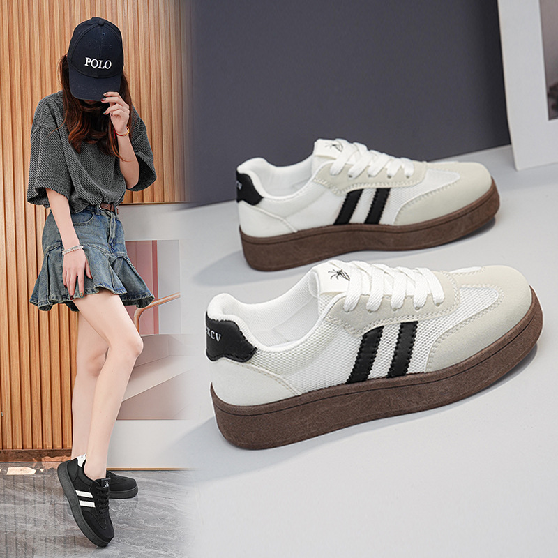 Retro German Training Shoes for Women 2026 Summer New Mesh Sports Thick-Soled Shoes Versatile Breathable Casual Sneakers Mr528-1