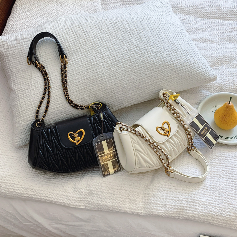 Otoño y invierno nueva bolsa de hombro de gran capacidad bolso de cadena de diamante para mujeres 2024 nuevo bolso de mano simple de alta calidad