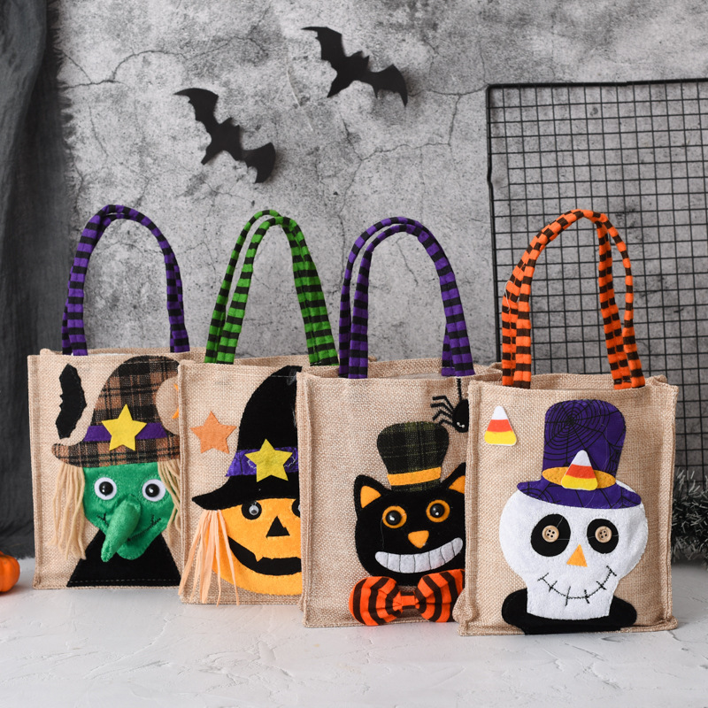 New Halloween Gift Non-woven Handbag Candy Bag Ghost Festival Pumpkin Bag Decorations Props Gift Bag