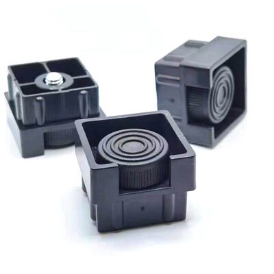 40方管ABS塑料可调脚 办公桌腿调整脚家具方形调节脚货架调节管塞