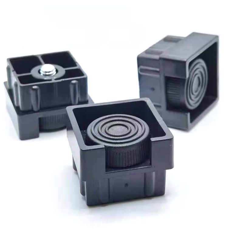 40方管ABS塑料可调脚 办公桌腿调整脚家具方形调节脚货架调节管塞