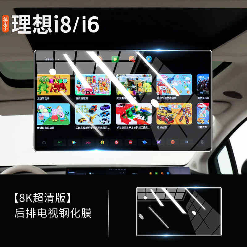 Tempered Film: Li Auto Car interior film - 25-ideal-i6-rear-tv-hd-tempered-film