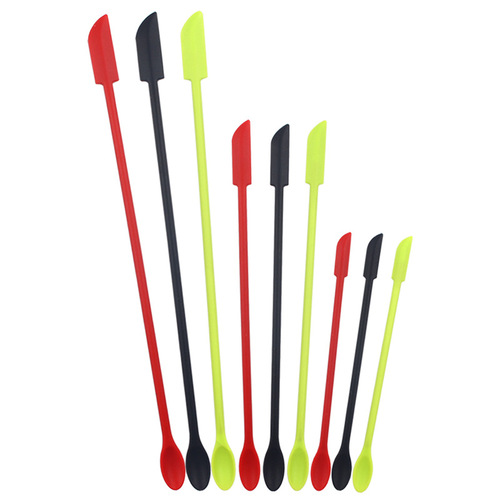 Creative Mini Silicone Double-Ended Small Point Scraper Set for New Cosmetic Products, Jam Scraper Spatula 3-Piece Cooking Knife Set