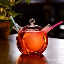 鴛鴦雞尾酒杯  創意分享杯雙管玻璃杯個性酒吧器皿掛式水杯飲料杯