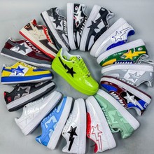High quality���﹤��ֱ�� BAPESTA SK8 DUNK��ͷ�����ڰ�������
