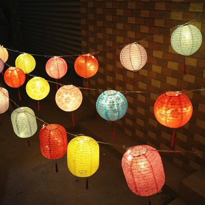 Married celebrity wedding room decoration, bride's living room and bedroom honeycomb ball hollow paper lantern wedding ceiling flower decoration