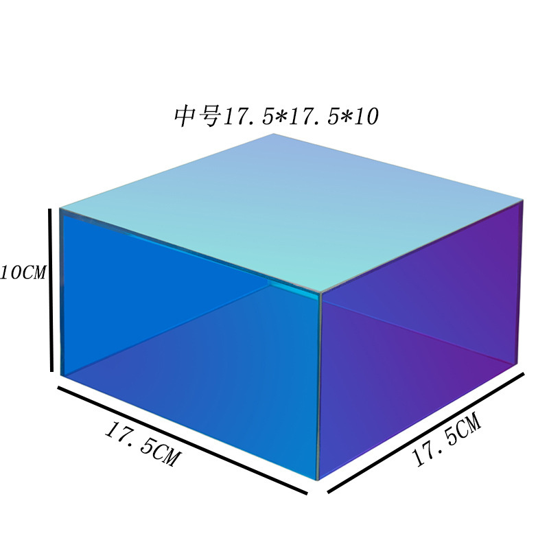 다채로운 아크릴 상자 중간 크기