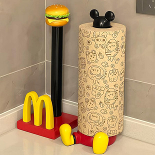 Mickey Kitchen Tissue Holder Special Cute Cartoon McDonald's Roll Paper Storage Stand Ornaments Countertop Vertical Large Roll