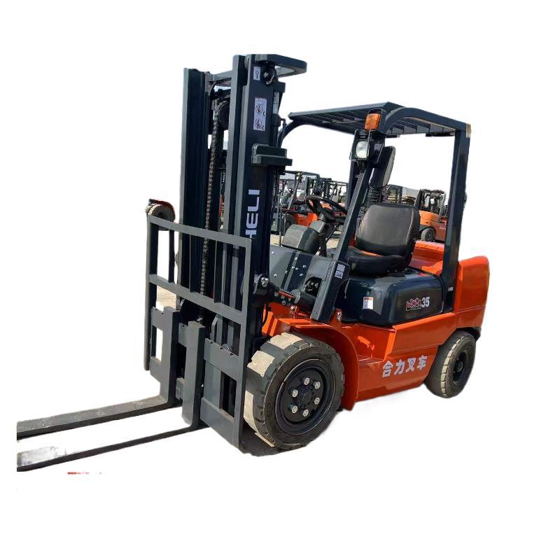 Exportación de comercio exterior de segunda mano 3,5 toneladas de carretilla elevadora diesel lateral rotador pórtico elevado 3 m 4,5 m