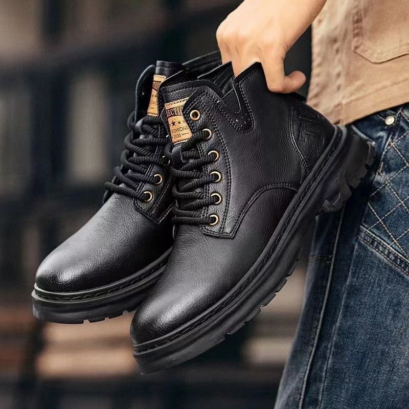 Botas Martin para hombres, botas de cuero cómodas, zapatos casuales para hombres, zapatos retro al por mayor. image 4
