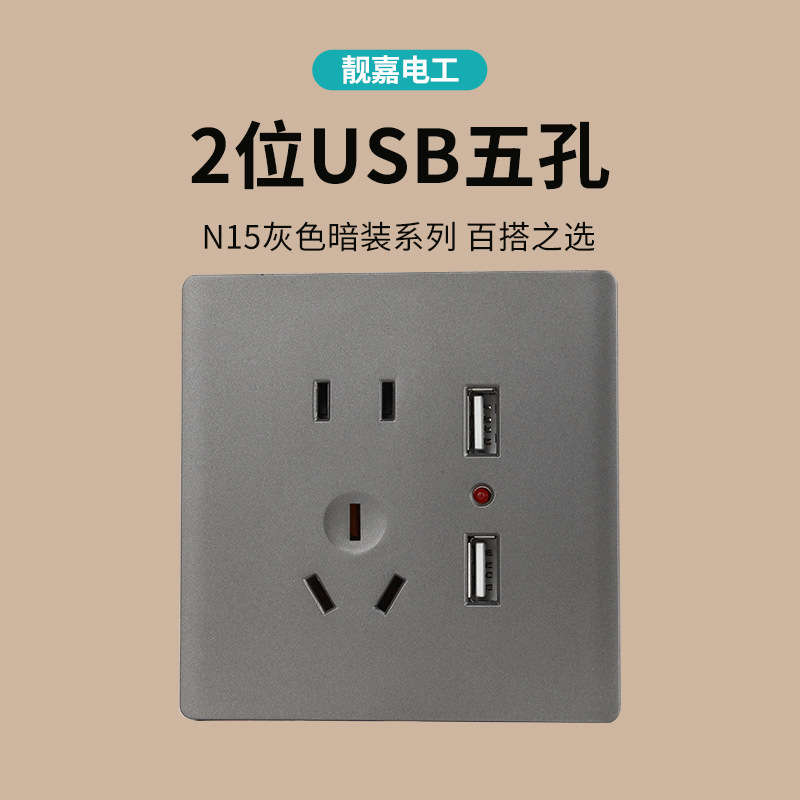 N15 five-hole dual USB socket