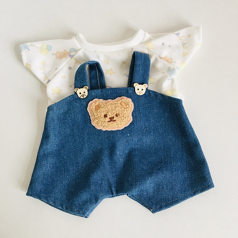 小象T+浅蓝牛仔背带裤