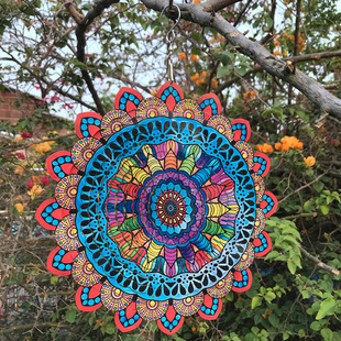 Cross-border new wind chimes factory wholesale 3D rotating wind-turning garden balcony 12-inch wind chimes outdoor bird-scaring ornaments