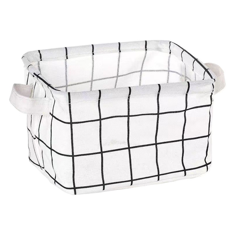 Caja de almacenamiento de escritorio Cosméticos, artículos diversos, canasta de almacenamiento de bocadillos, caja de acabado de cocina, cajón para el hogar, caja de almacenamiento de algodón y lino