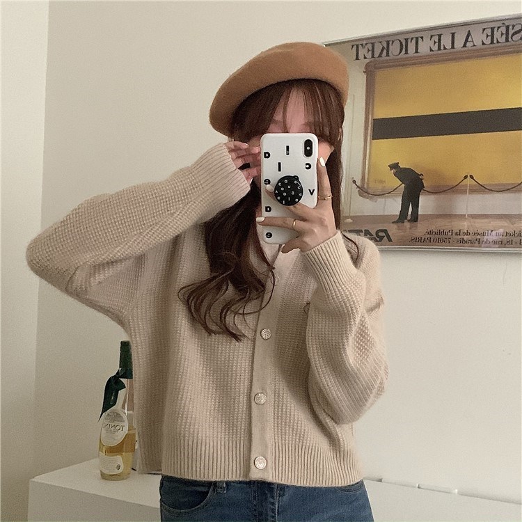 Japanese retro sweater 2022 Autumn new style soft and fluffy knitted sweater, loose short cardigan jacket for women pic 26