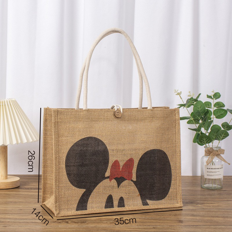 Bolsas de lino portátiles personalizadas pintadas diy bolsas de lino portátiles publicitarias festivas bolsas de regalo personalizadas