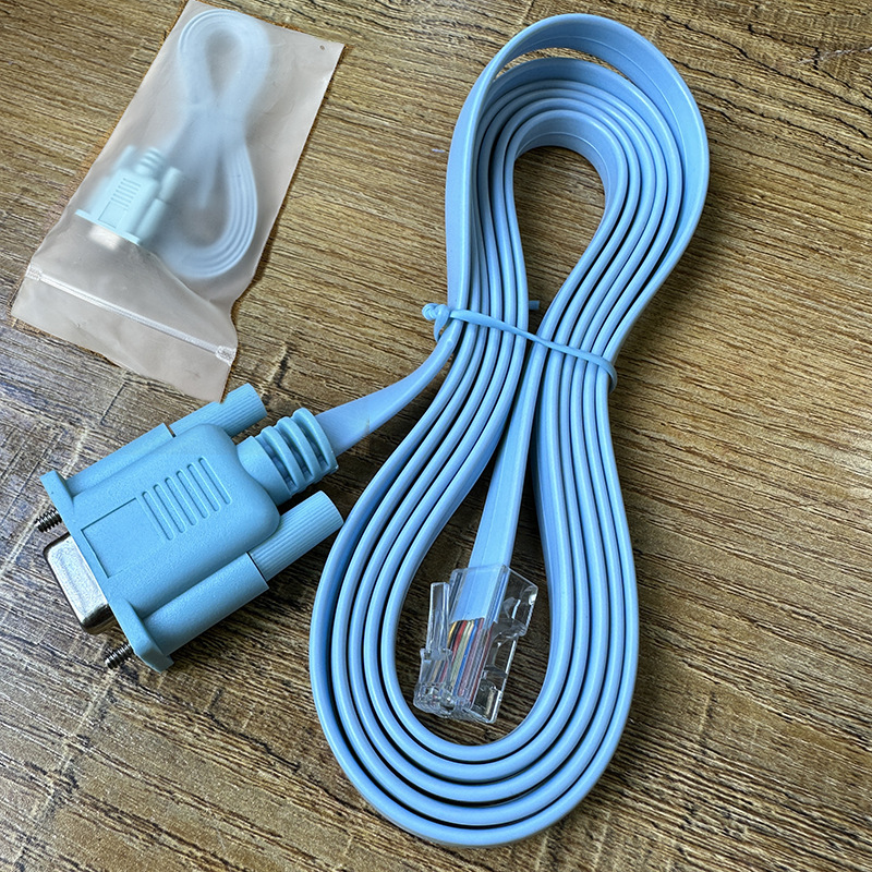 RJ45からRS232への変換ケーブル、シリアルポートクリスタルヘッドからDB9ポートへ、コンピュータ、Ciscoコンソールデバッグケーブルに適用|undefined