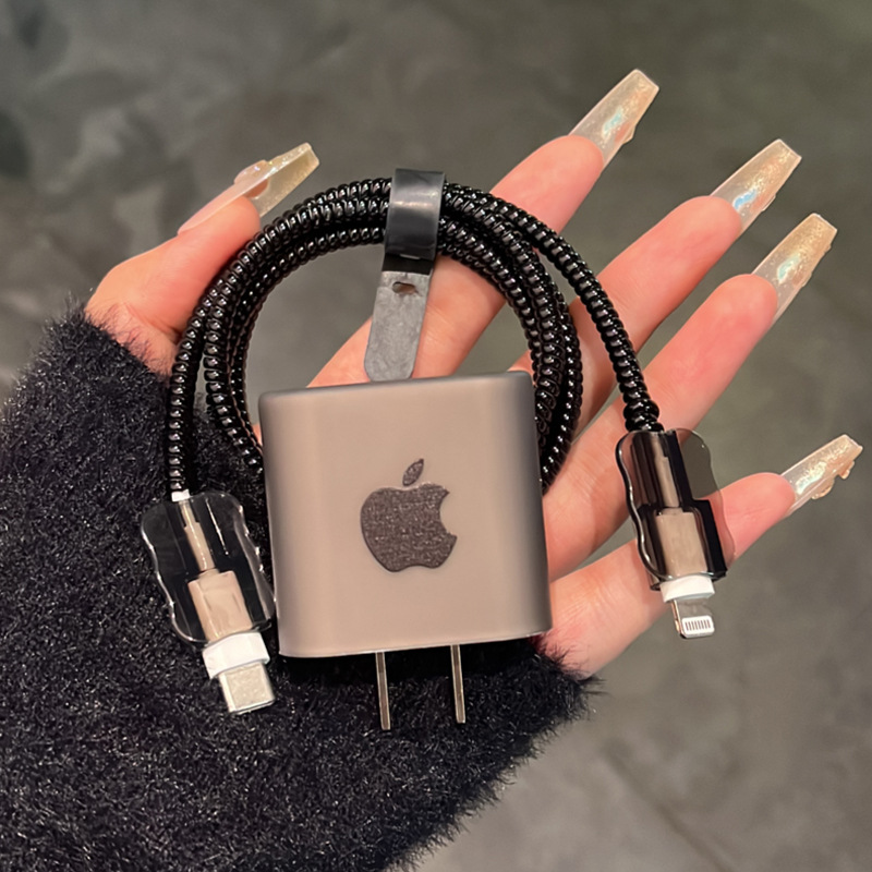 Apple 20W cargador de cable de datos pinzador de cable anti-ruptura carga rápida cubierta de cable de protección al por mayor