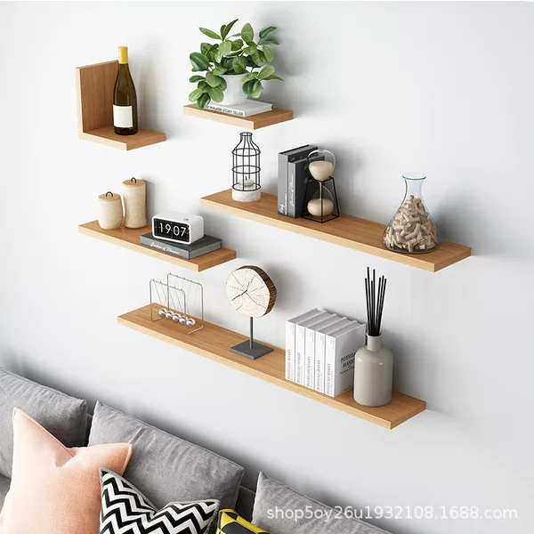 Wall-Mounted Shelf, Wall Hanging Decorative Rack, Dormitory Wall-Mounted Bookshelf, Storage, Bedroom Wall-Mounted Wooden Board