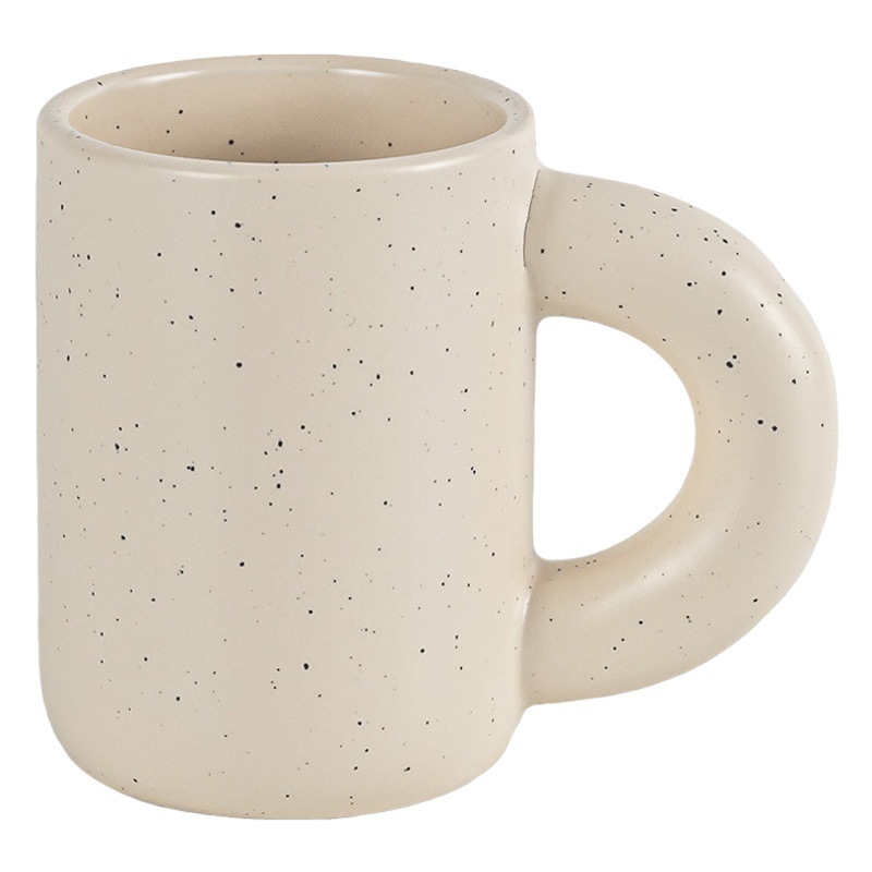 Estilo crema colorido Taza de cerámica taza de agua de alto aspecto hogar pareja taza de café taza de leche ligeramente defecto
