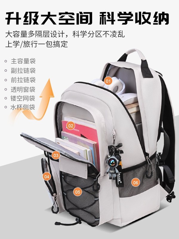 新登場の高級感あふれる中学生用リュックサック、男の子向け負担軽減脊椎保護、中学生用スクールバッグ、女子高校生向け大容量バックパック|undefined
