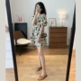 新款夏季碎花泡泡袖连衣裙