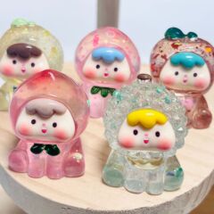 爆闪亮片立体水果崽崽树脂创意可爱摆件diy饰品配件抖音爆款盲袋