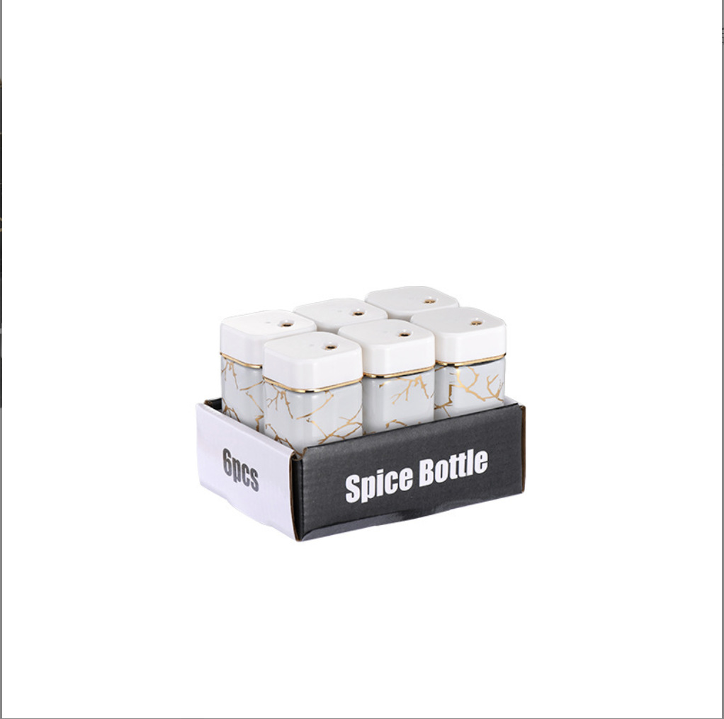 Botellas de condimento de vidrio de cocina selladas, latas de condimento a prueba de humedad, cajas de almacenamiento de saleros, cajas de condimentos, latas domésticas, juegos de saleros image 4