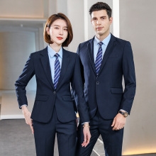 业务员制服套装银行保险工作服商务正装职业装男女同款免烫西服春