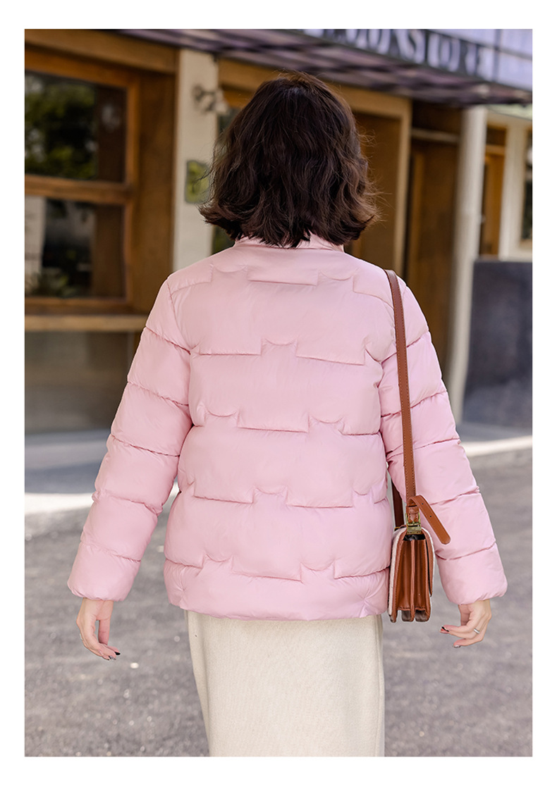 Standing Collar down Kotteng Fraen am Wanter, kuerz a kuerz, koreanesch Versioun, déck Broutjacket, 2024 nei fir Studenten_voghion.com