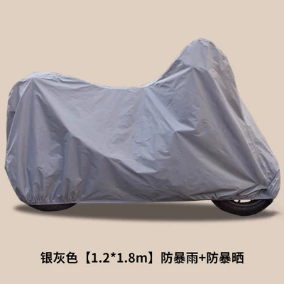 Electric Vehicle Rain Cover, Thickened Car Cover, Sun Protection, Universal Motorcycle Battery Bike Cover, Rain and Wind Protection, Bicycle Rain Poncho (Car clothing) - regular-small-size-upgraded-and-thickened-silver-gray-l218m-anti-heavy-rain-and-anti-sun-exposure