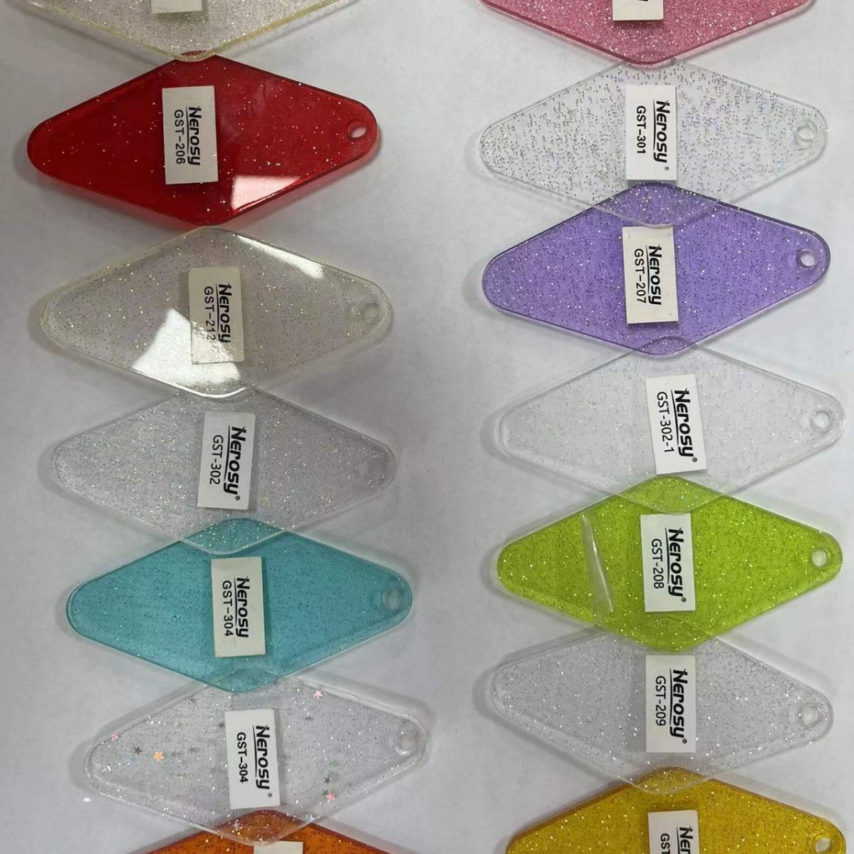 亚克力板亚克力彩色闪粉板葱粉板有机玻璃板钥匙扣闪亮细砂板