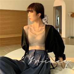 Autumn and winter vest-style underwear for women, seamless, no rims, push-up sleep, large size sports yoga back bra, one piece