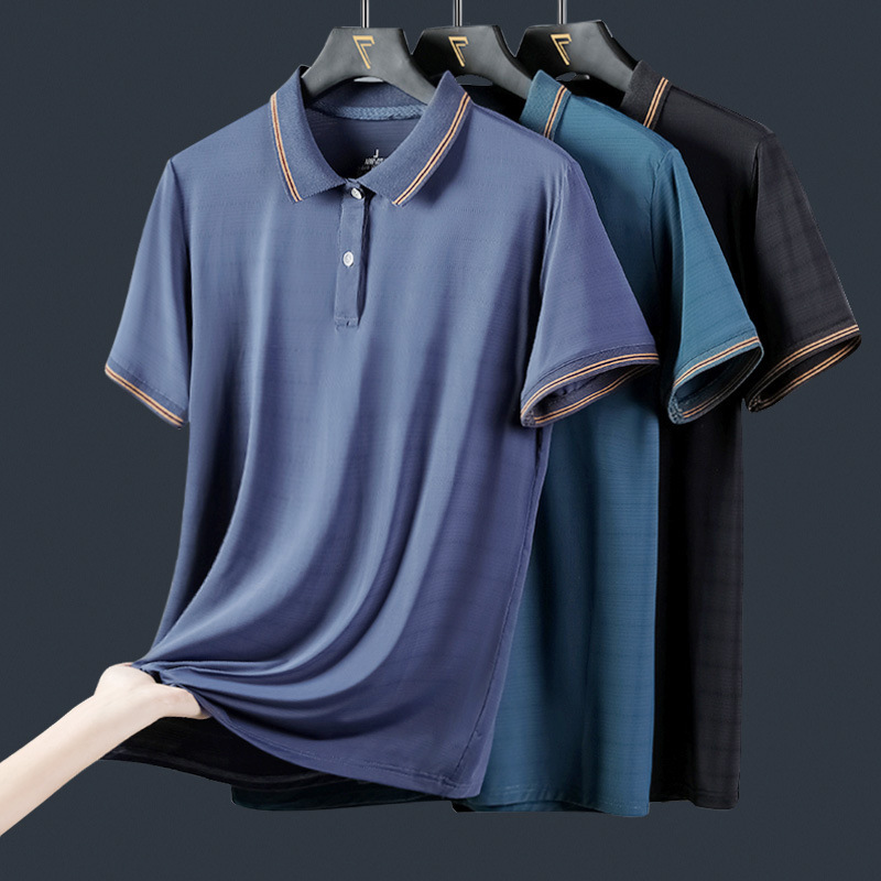 Освежающая дышащая футболка polo, рубашка, летняя одежда, короткий рукав