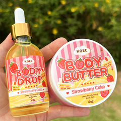 KOEC Body Glaze英文草莓蛋糕身體膏身體油身體乳外貿批發跨境FDA