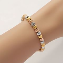 ヨーロッパとアメリカの国境を越えた新しいエレガントな気質ビーズブレスレット 18K ゴールドニッチユニークなデザインインスタイルスイカビーズブレスレット