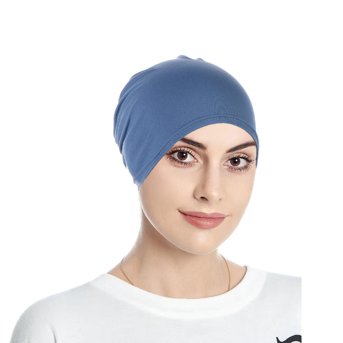 cappello da donna con fondo multicolore tinta unita cappello comodo e conveniente cappello da chemioterapia da donna_voghion.com