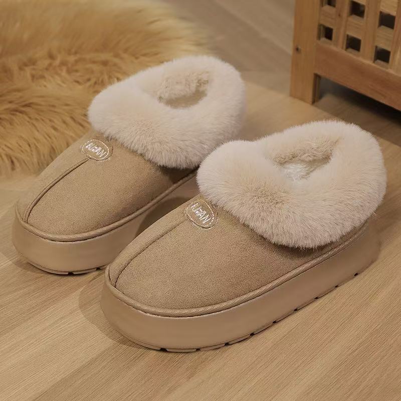 Nuevos zapatos de algodón transfronterizos de moda de otoño y invierno, zapatillas de algodón para parejas de moda interior y exterior, zapatos cálidos
