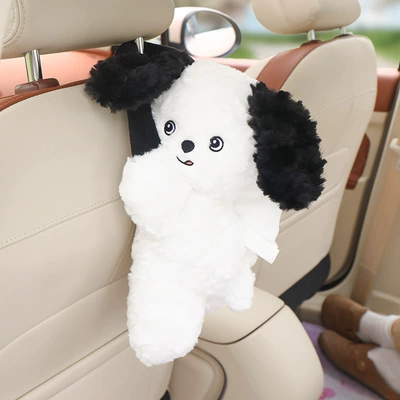 Car tissue box/set, Type, 2026 New Model - black-ear-dog-tissue-box-cover