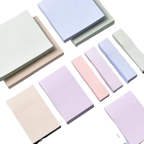 Morandi Sticky Notes High-Quality Strong Adhesive Note Paper Strips for Students Long Strips Pure Color Large Sticky Notes