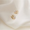 Design earrings from pearl, internet celebrity, 925 sample silver, 2023 collection, trend of season