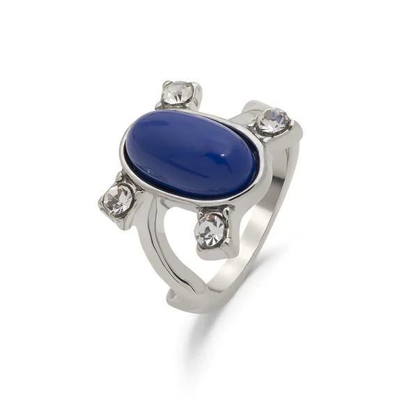 Cross-border hot-selling fashion accessories European and American jewelry surrounding creative Sapphire Elena ring