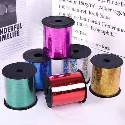 250码镭射丝带绑带节日活动布置镭射气球彩带结婚装饰用品批发