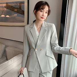 小西装外套女士2025年春秋装新款韩版气质女神范西服套装感两件套