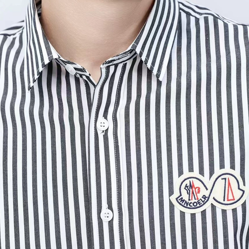 Модная элитная хлопковая летняя рубашка для отдыха, Slim fit