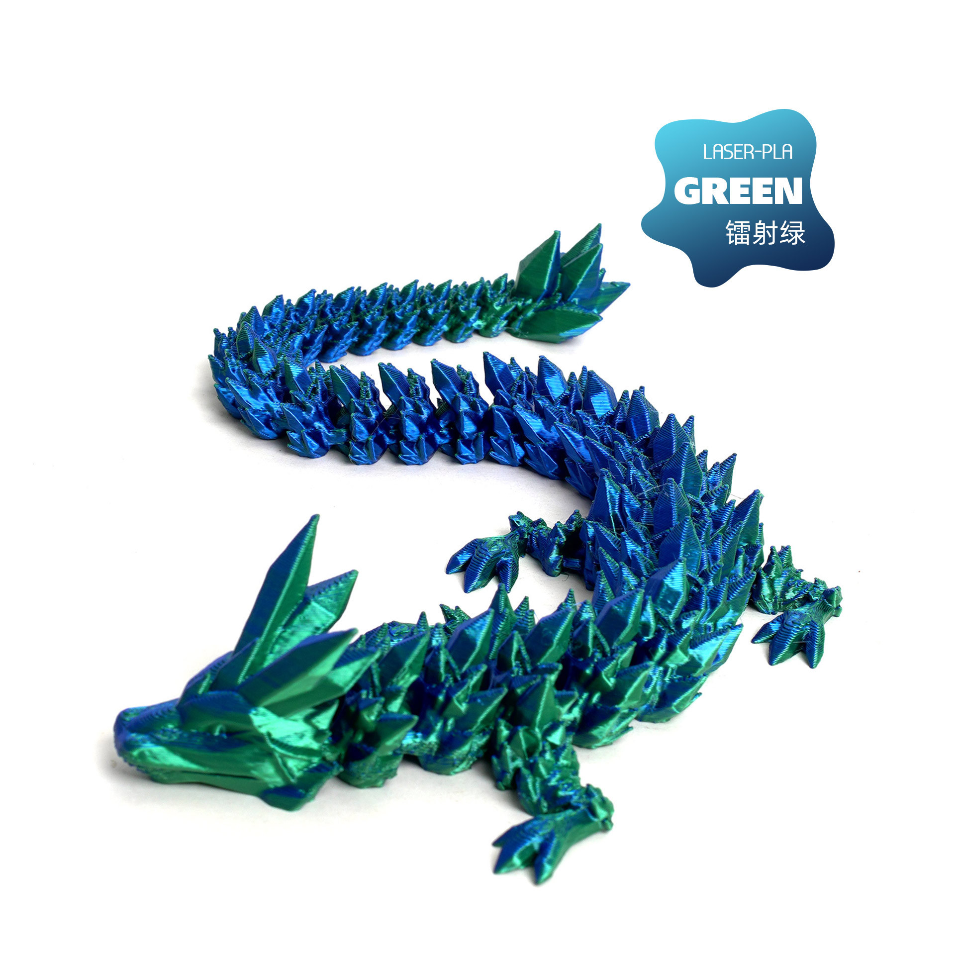 Impresión 3D de cristal dragón ornamentos hechos a mano actividades articulares juguetes de dragón artesanías China dragón huevo al por mayor transfronterizo