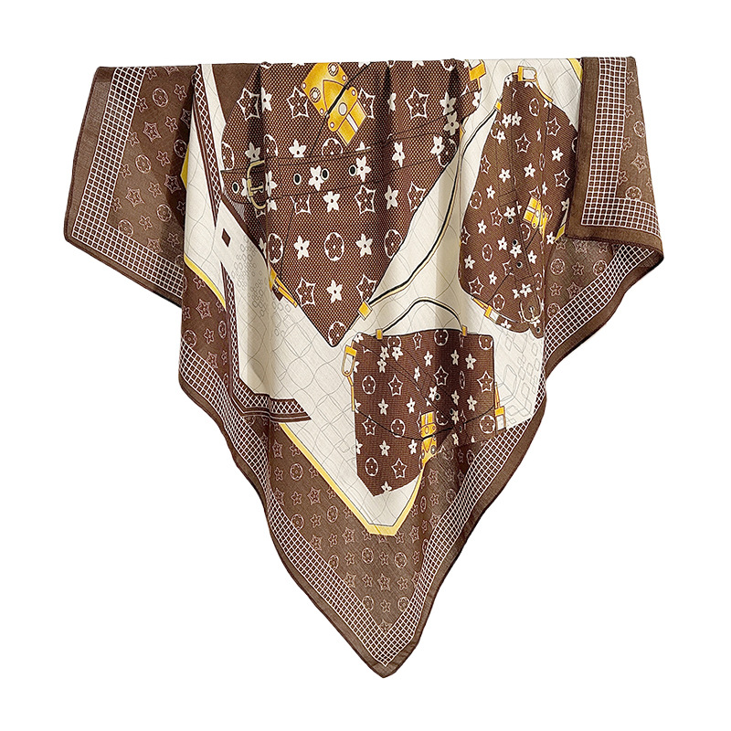 Moda coreana impresa en herringbone toallas cuadradas temperamento dulce y elegante fuera de la bufalla bufandas de ropa profesional damas