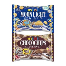 日本进口Morinaga森永迷你月光黄油牛油巧克力豆曲奇饼干独立包装