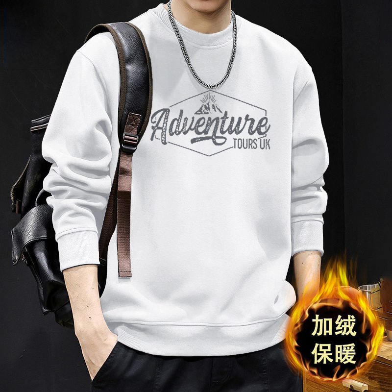 Suéter masculino primavera y otoño nuevo inns suelto marca de moda letras impresión casual japonesa camiseta de manga larga moda blusa de cuello redondo
